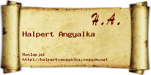 Halpert Angyalka névjegykártya